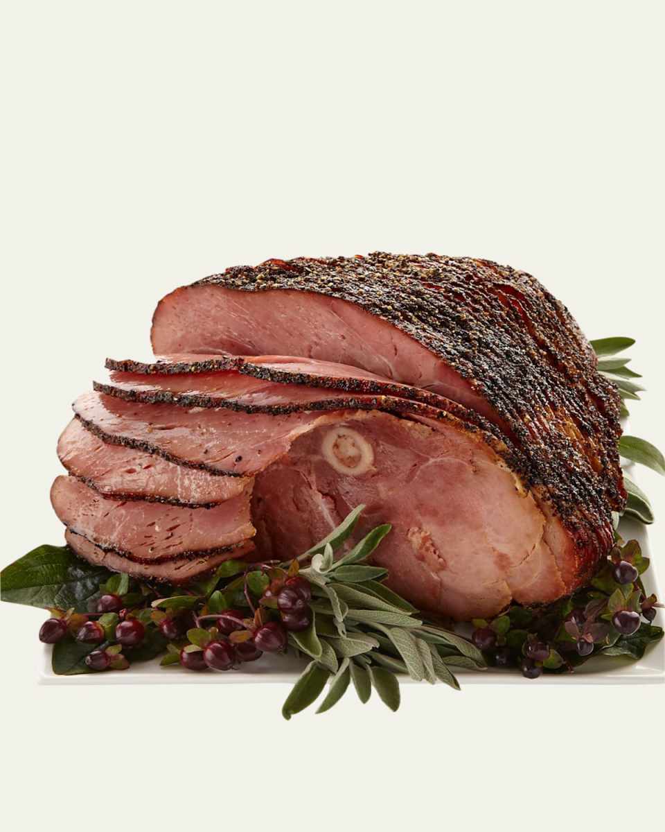 Hickory-Smoked Peppered Half Ham, For 10-12 People
